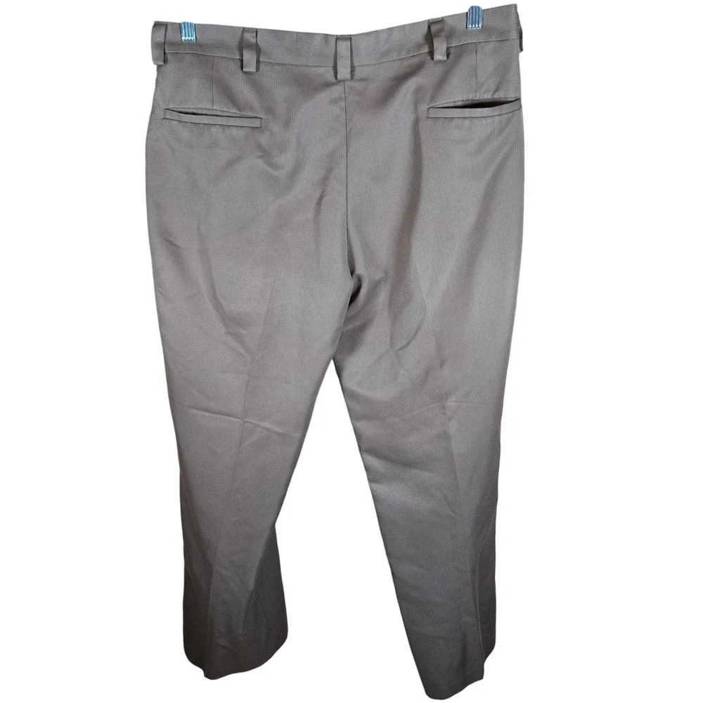 Kenneth Cole Reaction Men‎ Khaki Pinstripe Dress Pants Slacks 38x30 Polyester